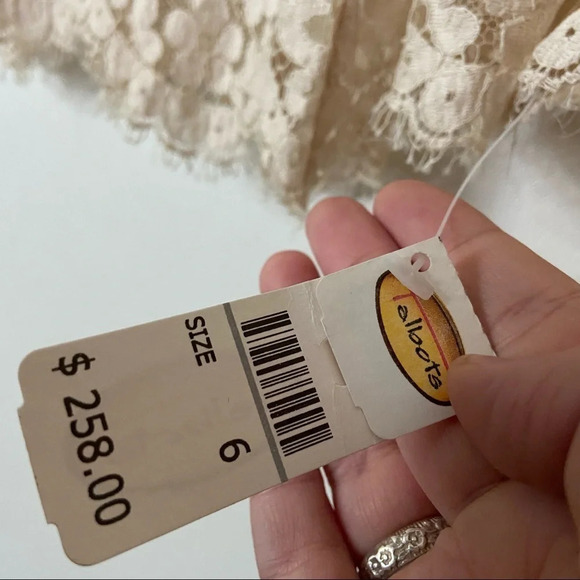 Talbots Romantic Ivory Lace Button-Up Blouse Lace Jacket Wedding Event Sz 6 NEW - Picture 10 of 13